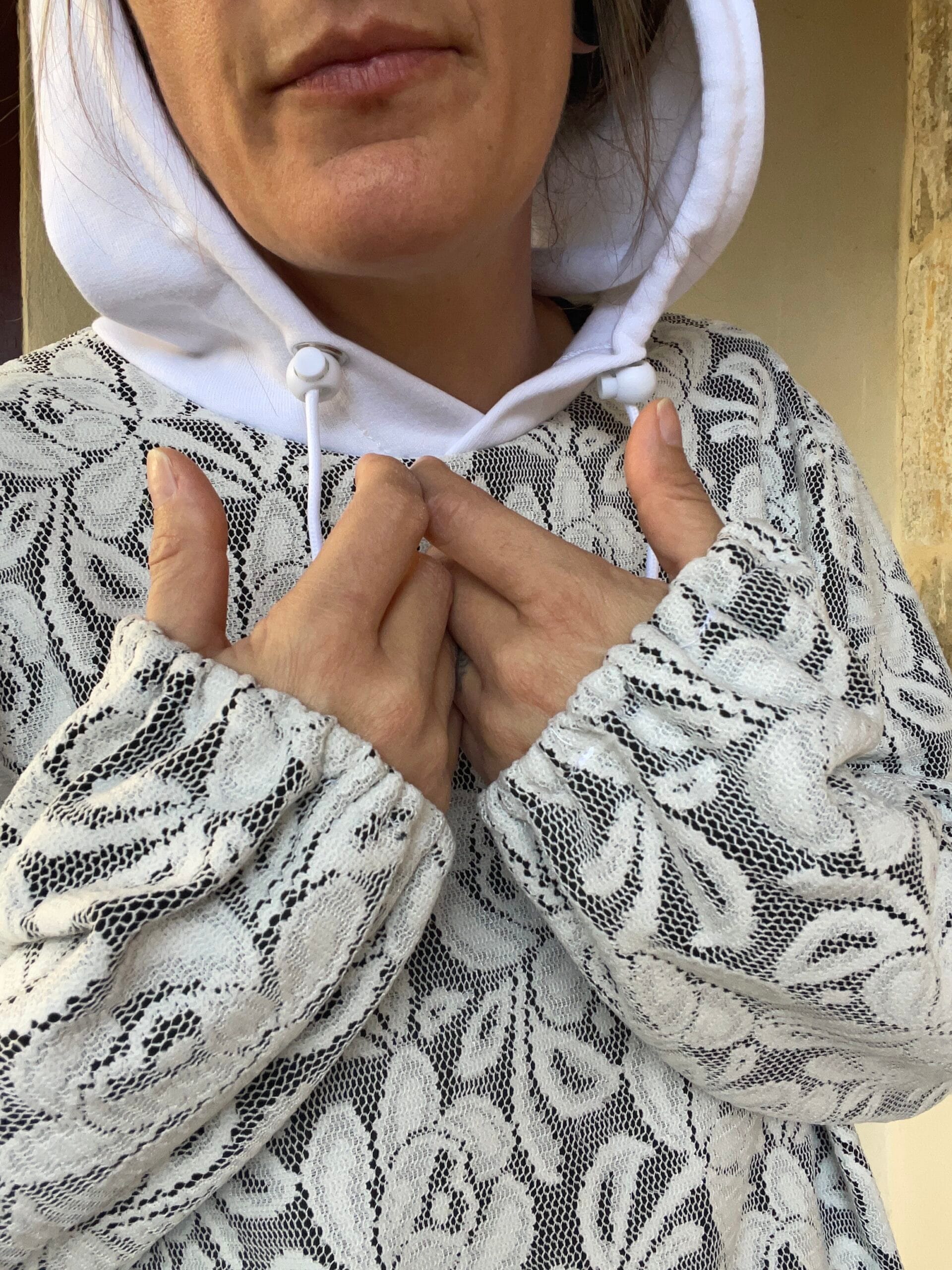Crop Sweat dentelle – Image 2