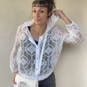 Gilet dentelle upcyclé