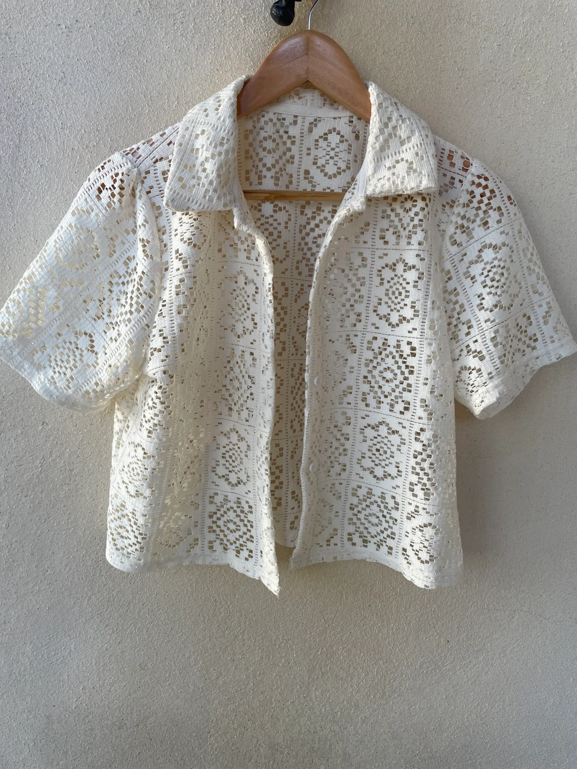 Chemisette en dentelle upcyclé S/M – Image 6
