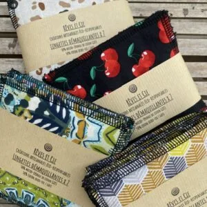 Mes Lingettes démaquillantes lavables noires